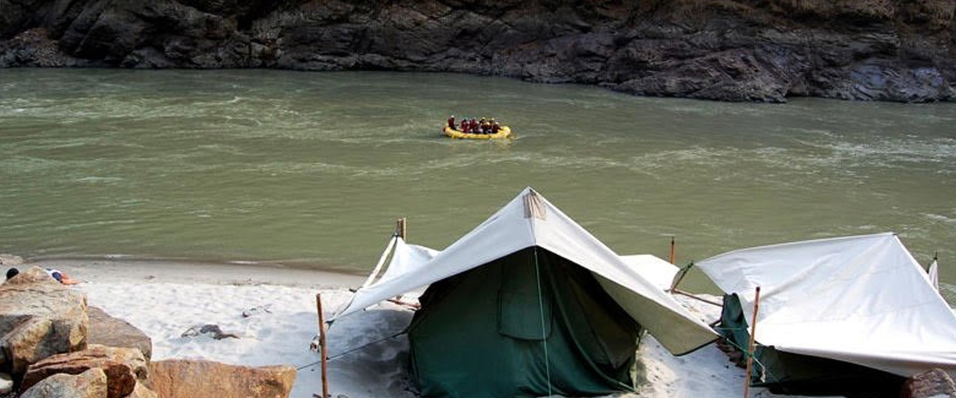 White water rafting adventure in Mountain River