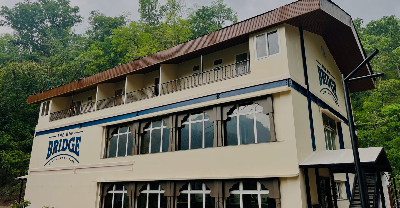 Mountain view from luxury hotel room